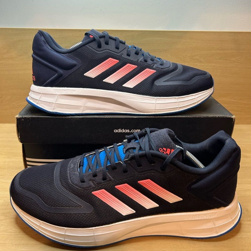 Adidas Duramo SL 2.0 Light Motion Men's Black Blue Running Shoes Size 12